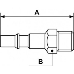 Embout fileté mâle cylindrique G 1/4 - Prevost CRP 066151 1051