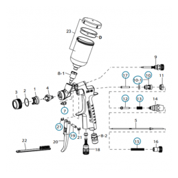 Presse étoupe pour LPH80 ( 1 x 3pcs) - Iwata - 1