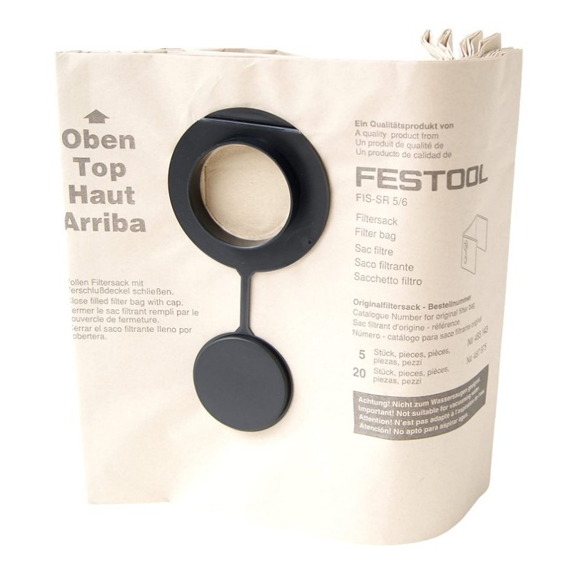 5x Sac-filtre tissus pour aspirateur Festool FIS-SR 150 