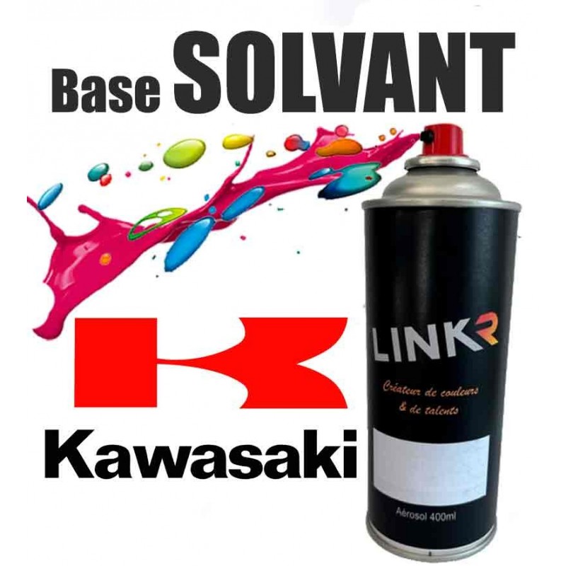 Peinture Kawasaki en aérosol 400ml (solvantée à revernir) - LinkR - 1