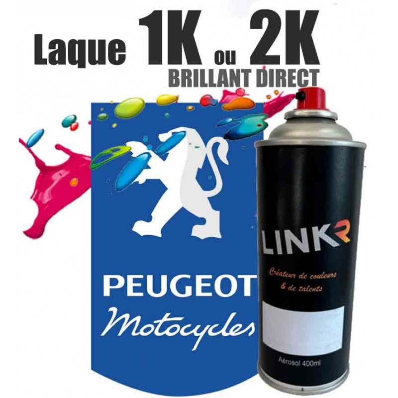 Peinture Peugeot Motocycles en aérosol 400ml (brillant direct) - LinkR - 1