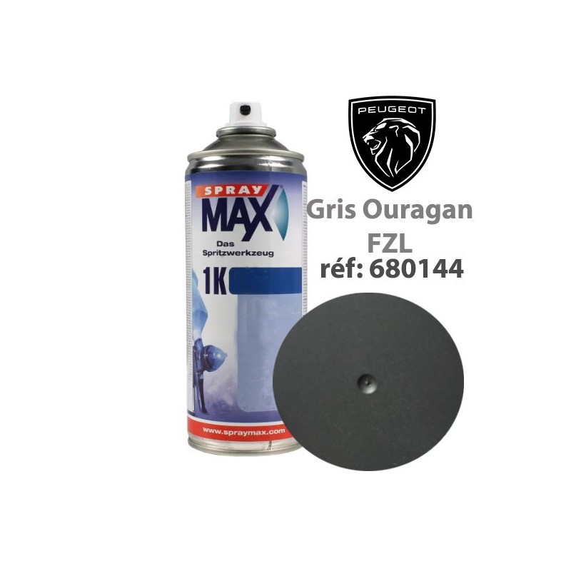 Peinture Peugeot FZL (gris ouragan) - accessoires plastiques (aérosol 400ml) - Spraymax - 1