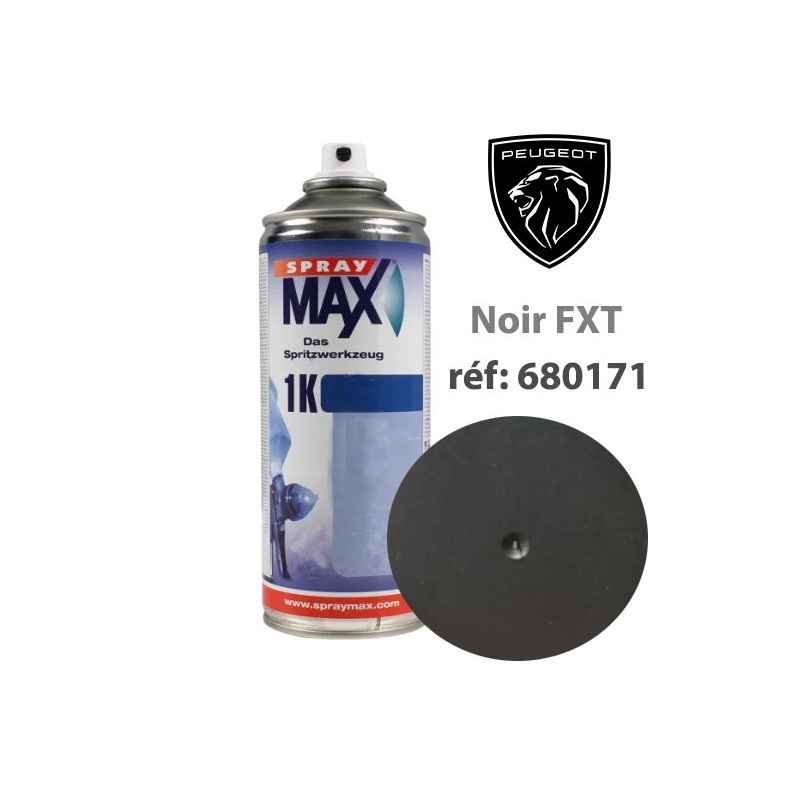 Peinture Peugeot FXT (noir) - accessoires plastiques (aérosol 400ml) - Spraymax - 1