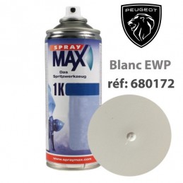 Peinture 1k "EWP - blanc - Peugeot" (aérosol 400ml) - Spraymax - 2