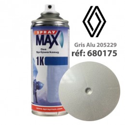 Peinture Renault 205229 (gris alu) - accessoires plastiques (aérosol 400ml) - Spraymax - 1