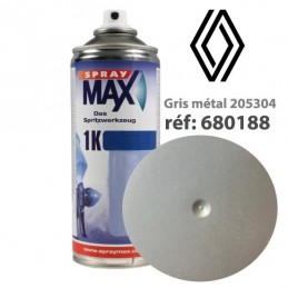 Peinture Renault 205304 (gris métal) - accessoires plastiques (aérosol 400ml) - Spraymax - 1