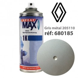 Peinture Renault 205110 (gris métal) - accessoires plastiques (aérosol 400ml) - Spraymax - 1