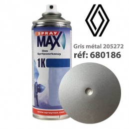 Peinture Renault 205272 (gris métal) - accessoires plastiques (aérosol 400ml) - Spraymax - 1