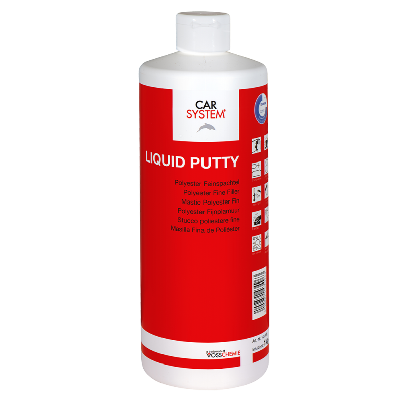 Mastic liquide "Liquid Putty" (Bidon 1L + durcisseur) Car System - 1