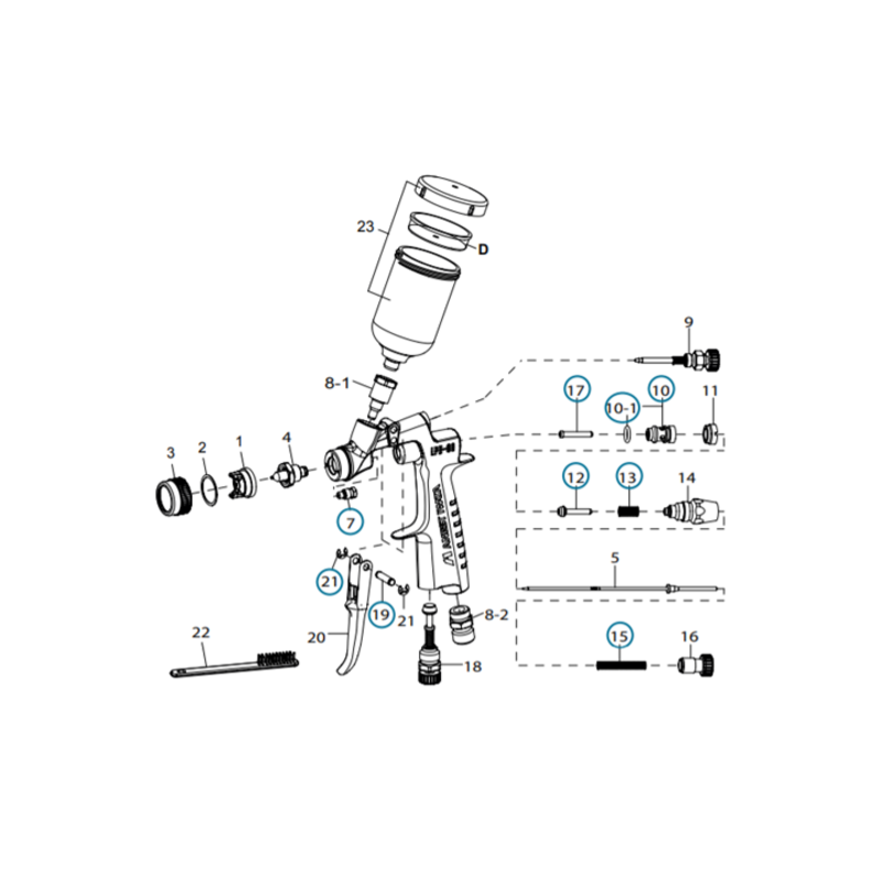 Presse étoupe pour LPH80 ( 1 x 3pcs) - Iwata - 1