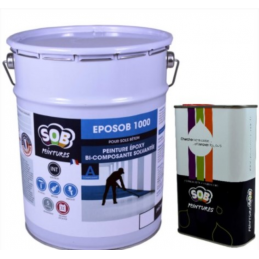 Peinture époxy 2k pour sols en béton (Kit 5Kg) Eposob 1000 - Sob Solutions